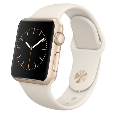 Apple Watch Sport Smart Watch (38 mm aluminum metal case with a gold antique white sport strap MLCJ2CH / A)